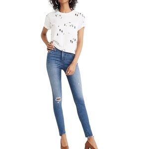 Madewell 10" High-Rise raw hem Skinny Jeans Size 23